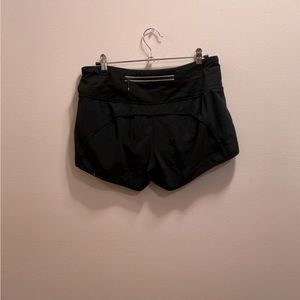 LULULEMON! Black womens running shorts, size 6.